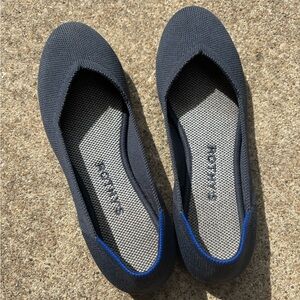 Rothy's Dark Blue Knit Ballet Flats women’s size 5
